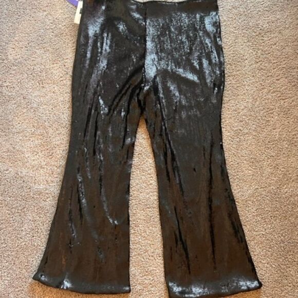 Future Collective Sequin stretch flare pants - size 20W - Picture 3 of 6